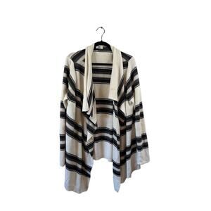 Old Navy White and Grey Open Front Cardigan Size XXL